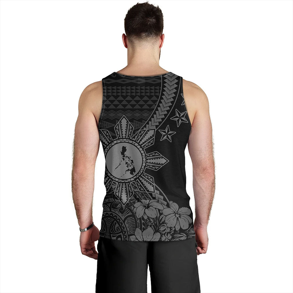 Philippines Filipinos Tank Top Star With Tribal Flower Design
