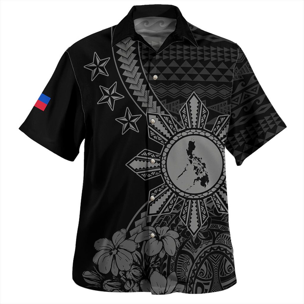Philippines Filipinos Hawaiian Shirt Star With Tribal Flower Design