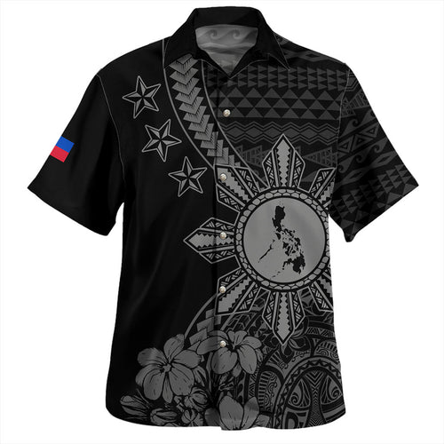 Philippines Filipinos Hawaiian Shirt Star With Tribal Flower Design