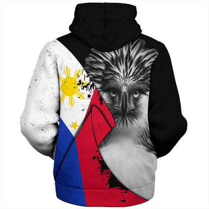 Philippines Filipinos Sherpa Hoodie Flag Shoul Style