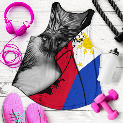 Philippines Filipinos Women Tank Flag Shoul Style