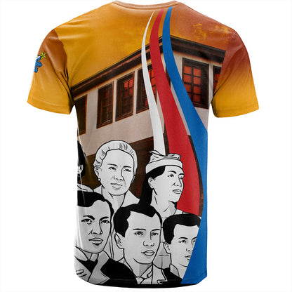 Philippines Filipinos T-Shirt National Heroes Flag Sun And Star