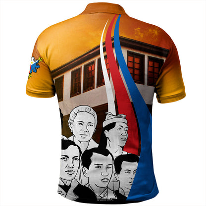 Philippines Filipinos Polo Shirt National Heroes Flag Sun And Star