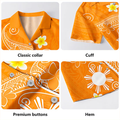 Philippines Filipinos Hawaiian Shirt Polynesia Floral Tribal Ver.1
