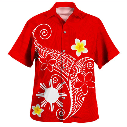 Philippines Filipinos Hawaiian Shirt Polynesia Floral Tribal Ver.1