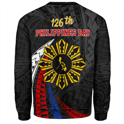 Philippines Filipinos Sweatshirt Independence Day Polynesia Tribal Wave