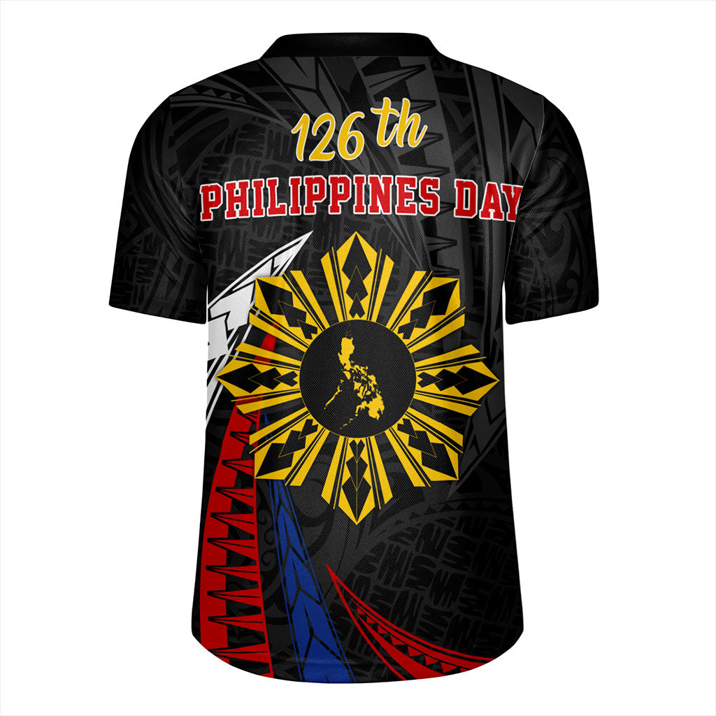 Philippines Filipinos Rugby Jersey Independence Day Polynesia Tribal Wave