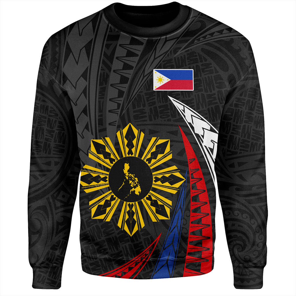 Philippines Filipinos Sweatshirt Independence Day Polynesia Tribal Wave