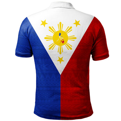 Philippines Filipinos Polo Shirt Polynesia Tribal Flag