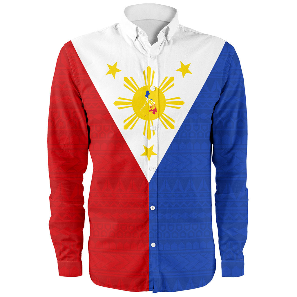Philippines Filipinos Long Sleeve Shirt Polynesia Tribal Flag