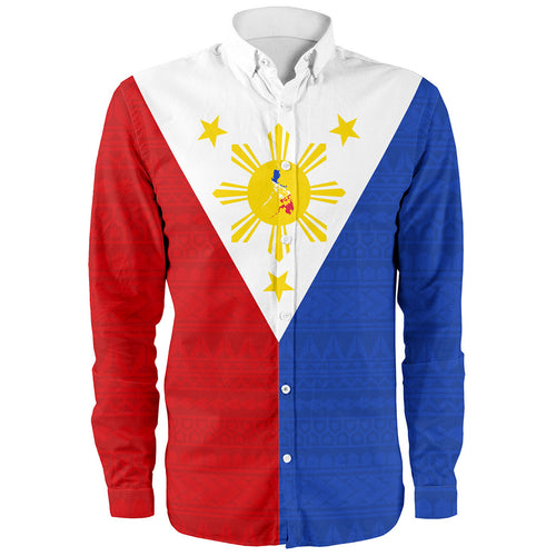 Philippines Filipinos Long Sleeve Shirt Polynesia Tribal Flag