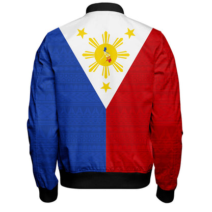 Philippines Filipinos Bomber Jacket Polynesia Tribal Flag