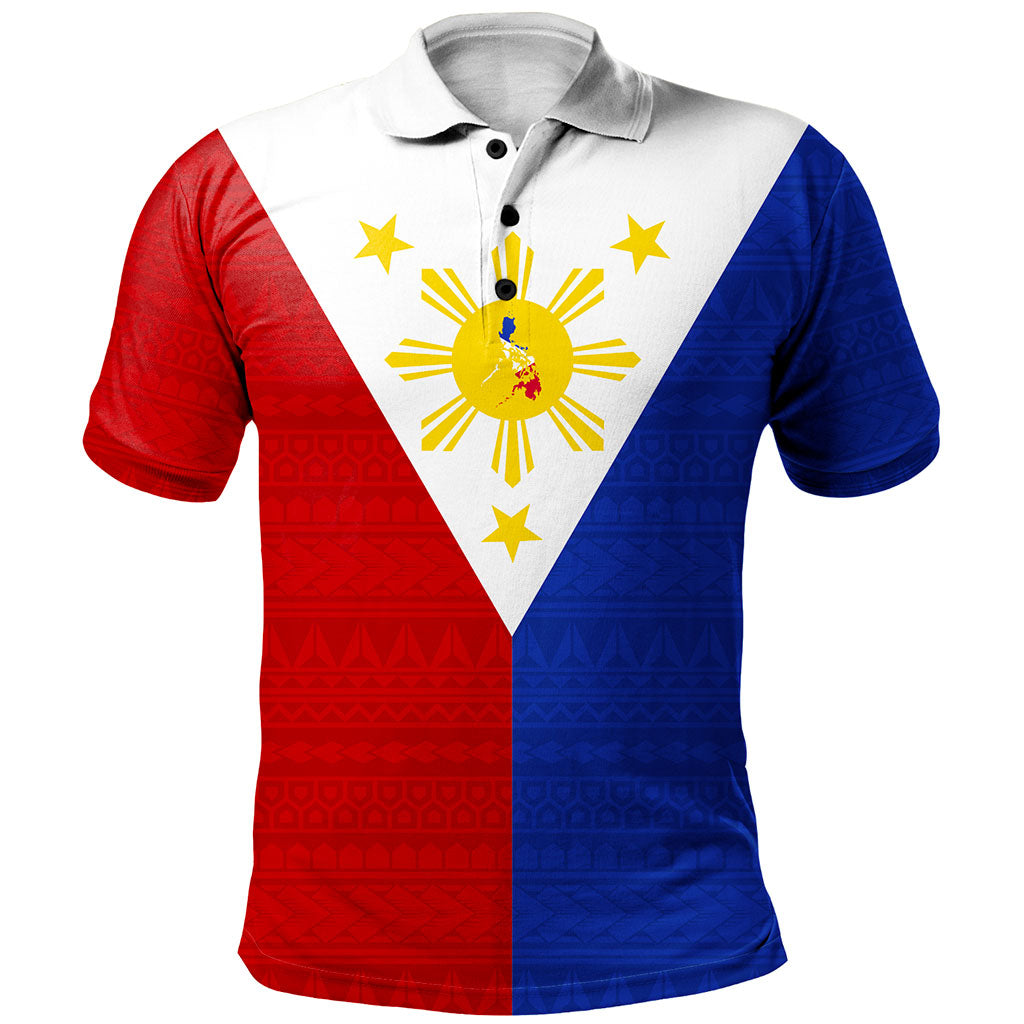 Philippines Filipinos Polo Shirt Polynesia Tribal Flag