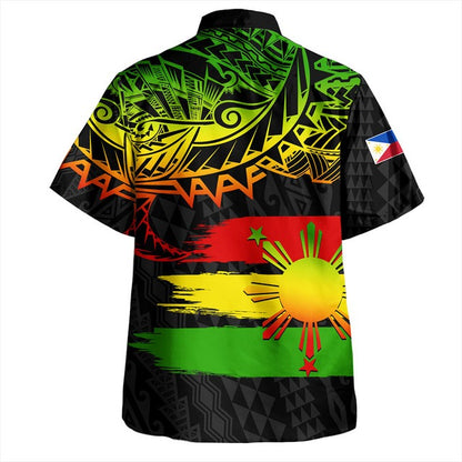 Philippines Filipinos Hawaiian Shirt Tribal Polynesian Grunge Reggae