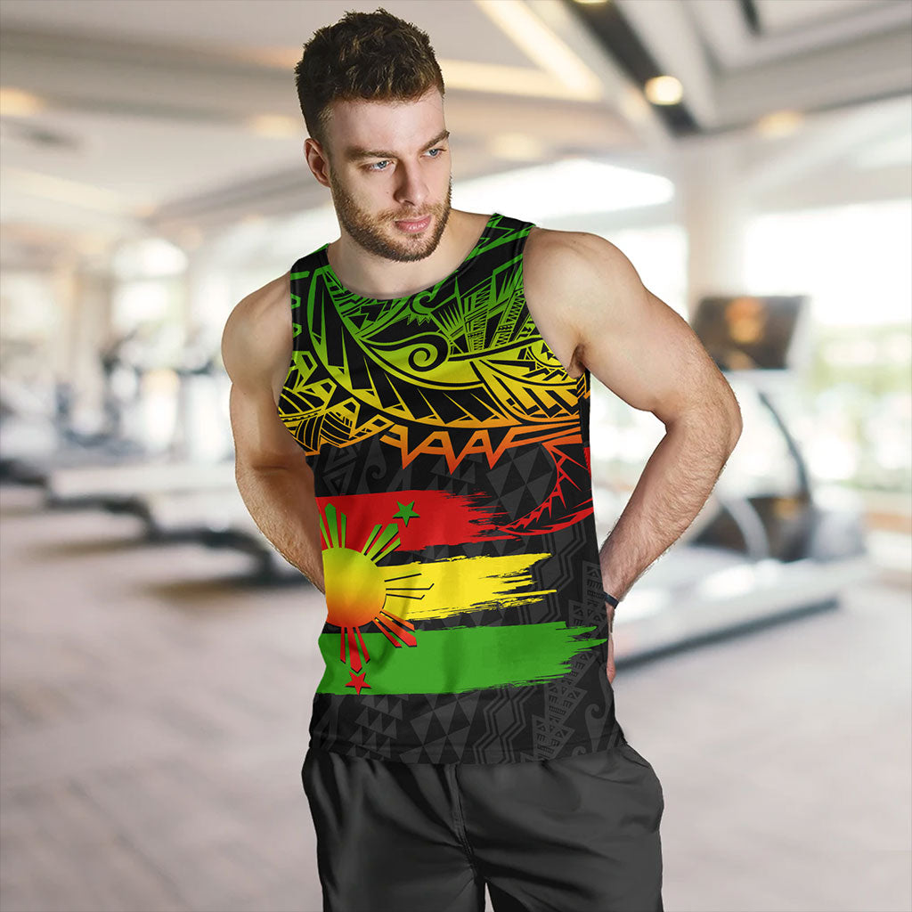 Philippines Filipinos Tank Top Tribal Polynesian Grunge Reggae
