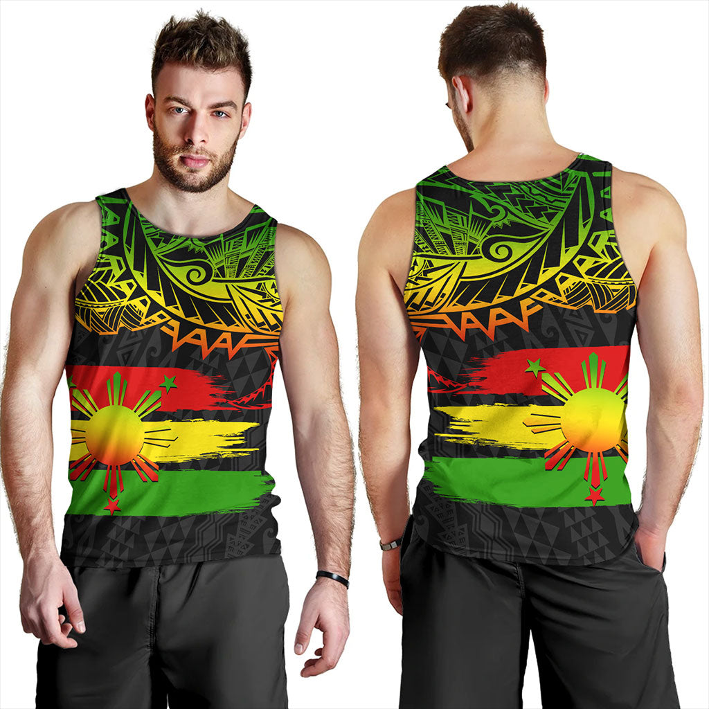 Philippines Filipinos Tank Top Tribal Polynesian Grunge Reggae