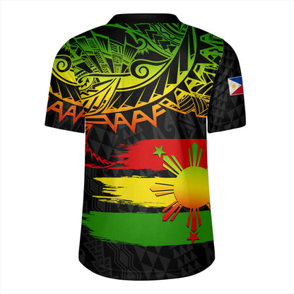 Philippines Filipinos Rugby Jersey Tribal Polynesian Grunge Reggae