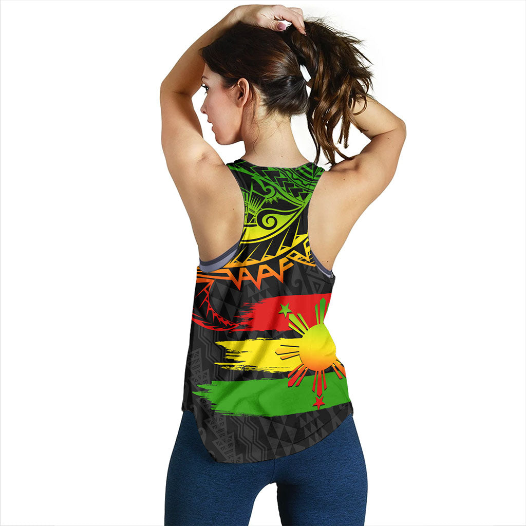 Philippines Filipinos Women Tank Tribal Polynesian Grunge Reggae