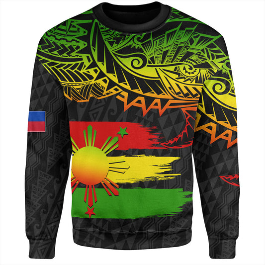 Philippines Filipinos Sweatshirt Tribal Polynesian Grunge Reggae