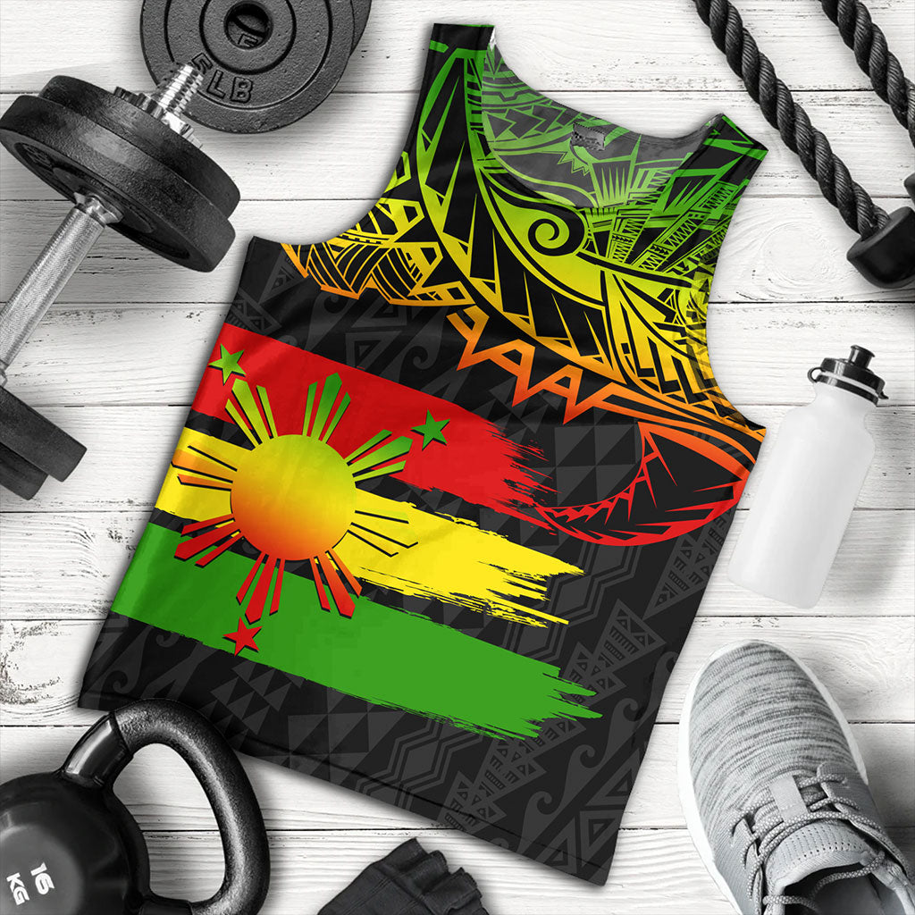 Philippines Filipinos Tank Top Tribal Polynesian Grunge Reggae