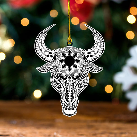 Philippines Filipinos Acrylic And Wooden Ornament Buffalo Tattoo