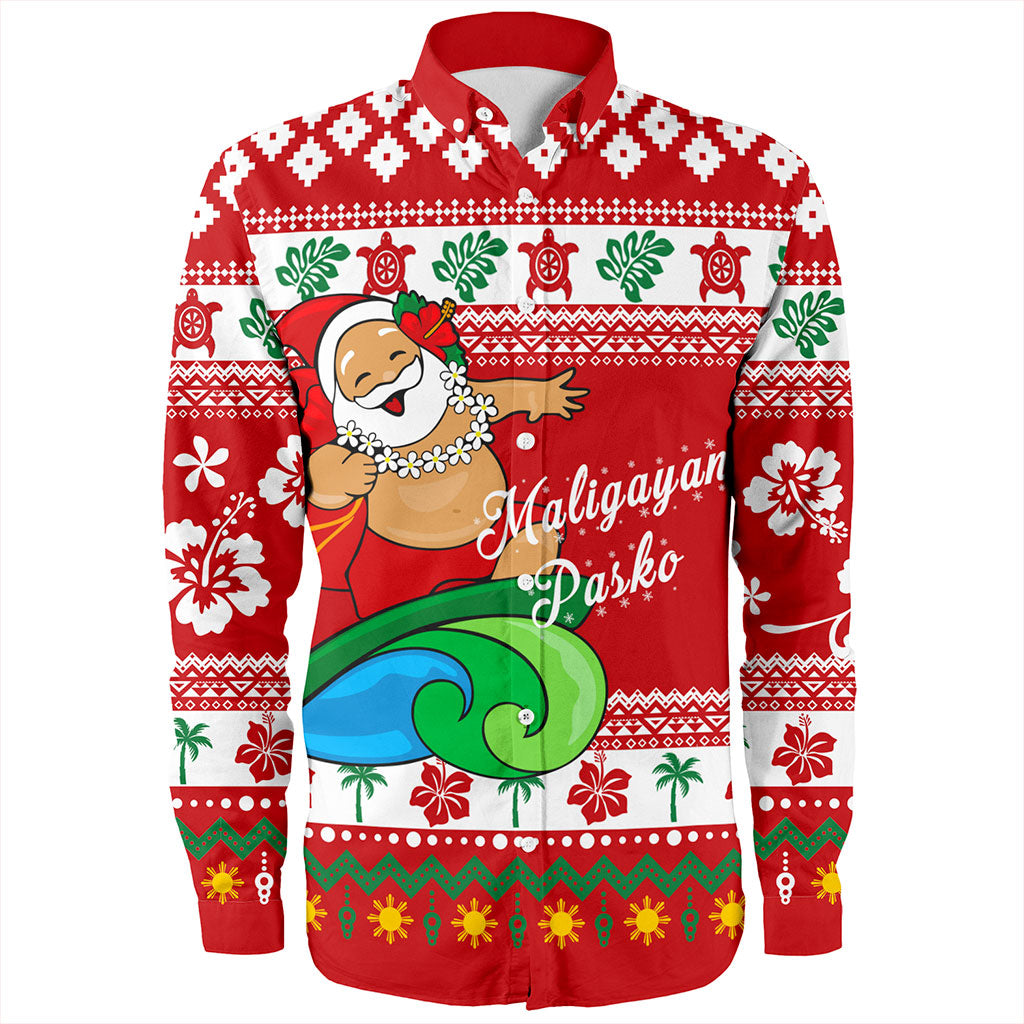 Philippines Filipinos Long Sleeve Shirt Santa Claus Ho Ho Ho Christmas