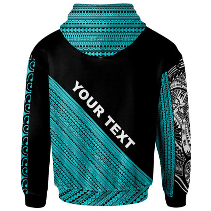 Philippines Custom Personalised  Hoodie - Diagonal Pattern Turquoise