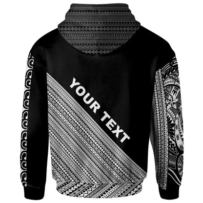 Philippines Custom Personalised  Hoodie - Diagonal Pattern White