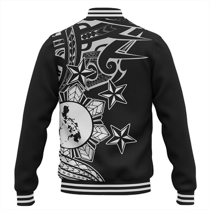 Philippines Filipinos Baseball Jacket Traditional Tribal Tattoo Style
