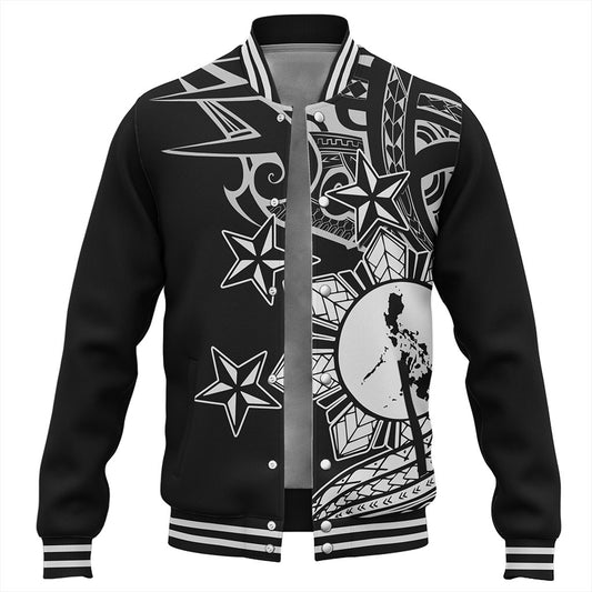 Philippines Filipinos Baseball Jacket Traditional Tribal Tattoo Style