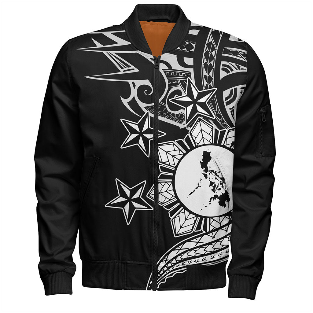 Philippines Filipinos Bomber Jacket Traditional Tribal Tattoo Style