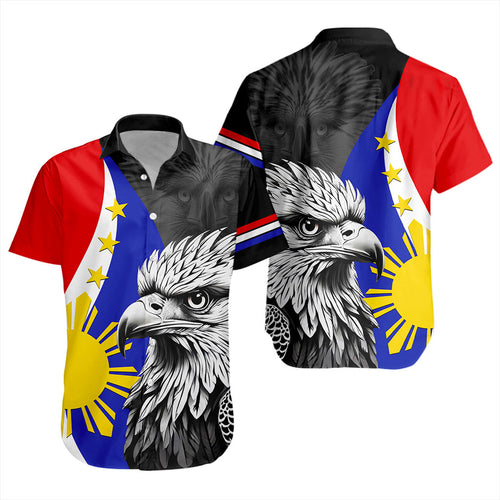 Philippines Filipinos Short Sleeve Shirt Flag Eagles Animal Style