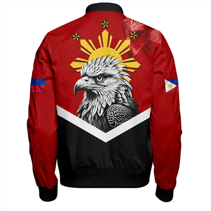 Philippines Filipinos Bomber Jacket Eagles Polynesian Art Dawring