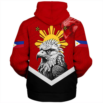 Philippines Filipinos Sherpa Hoodie Eagles Polynesian Art Dawring