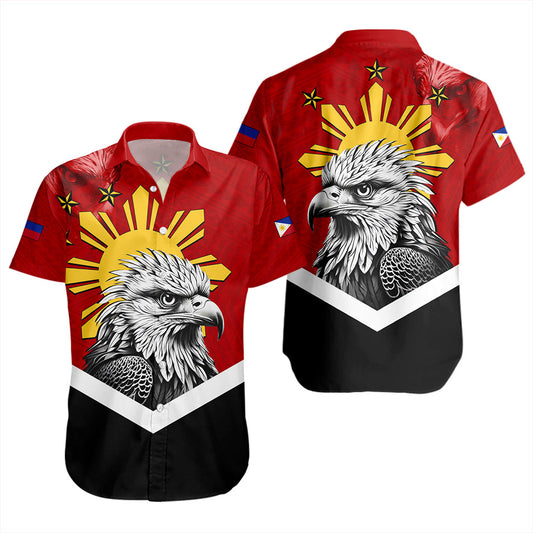 Philippines Filipinos Short Sleeve Shirt Eagles Polynesian Art Dawring