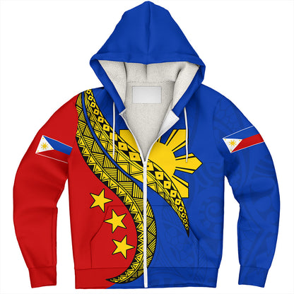 Philippines Filipinos Sherpa Hoodie Filipinos Sun Tattoo Artist Flag