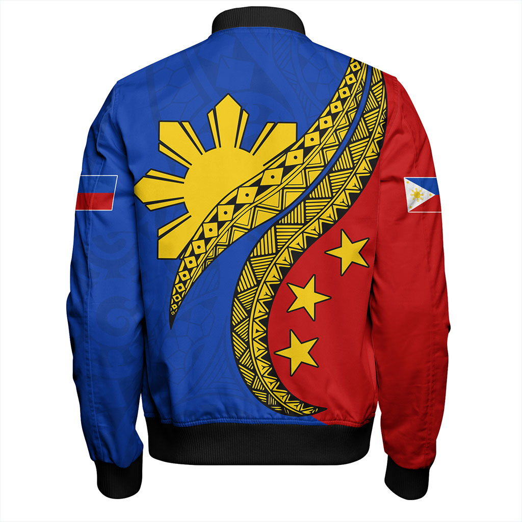 Philippines Filipinos Bomber Jacket Filipinos Sun Tattoo Artist Flag