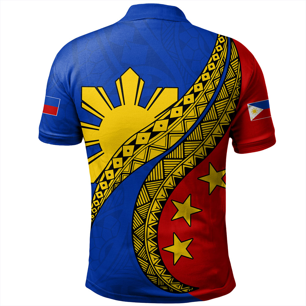 Philippines Filipinos Polo Shirt Filipinos Sun Tattoo Artist Flag