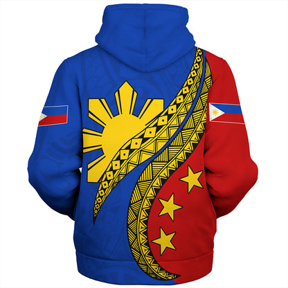 Philippines Filipinos Sherpa Hoodie Filipinos Sun Tattoo Artist Flag
