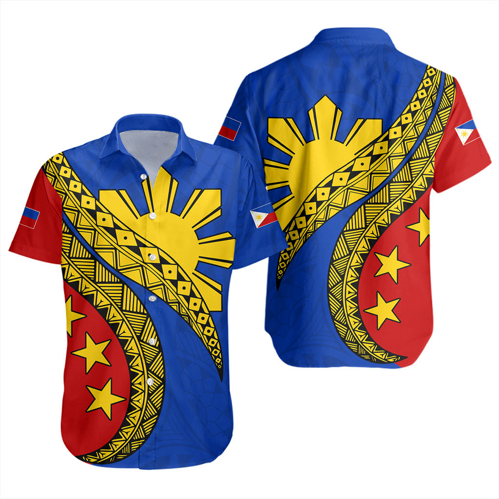 Philippines Filipinos Short Sleeve Shirt Filipinos Sun Tattoo Artist Flag