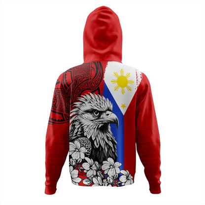 Philippines Filipinos Hoodie Tribal Tattoo Eagles With Sampaguita Flower