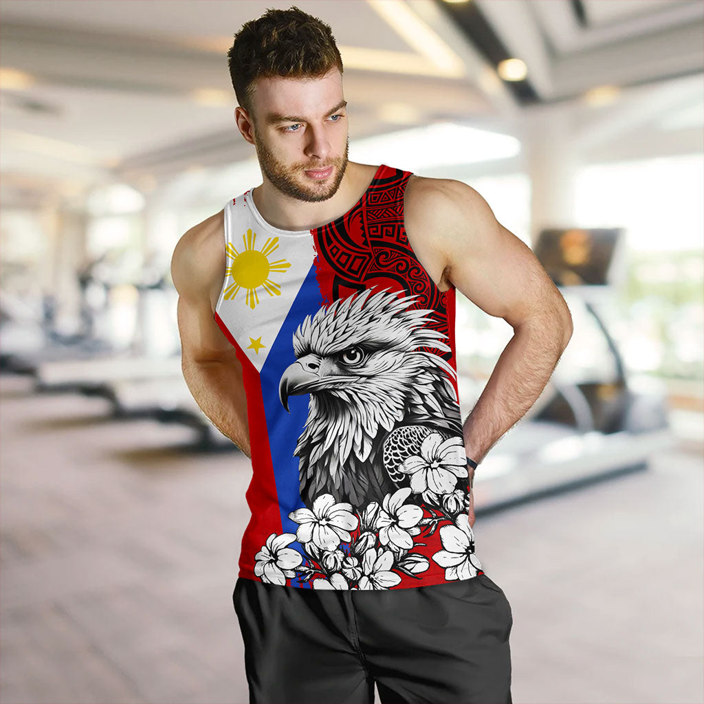 Philippines Filipinos Tank Top Tribal Tattoo Eagles With Sampaguita Flower