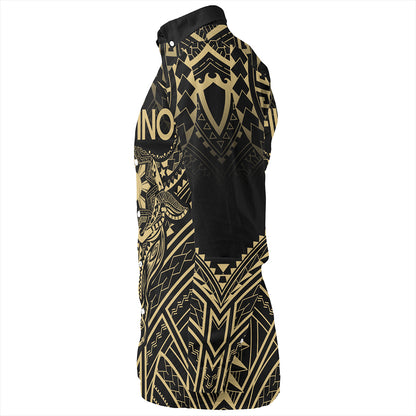 Philippines Filipinos Long Sleeve Shirt Tribal Koner Water Buffalo Tattoo Gold