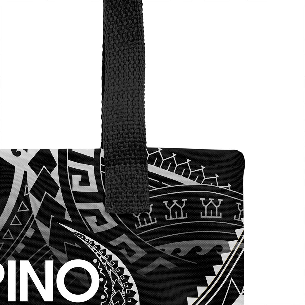 Philippines Filipino Tote Bag Tribal Koner Water Buffalo Tattoo White