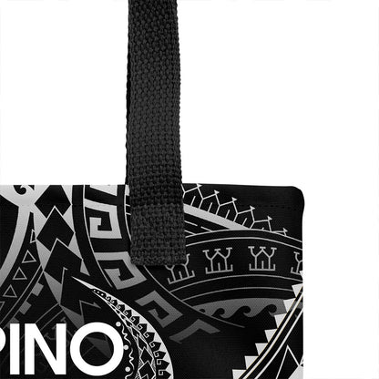 Philippines Filipino Tote Bag Tribal Koner Water Buffalo Tattoo White