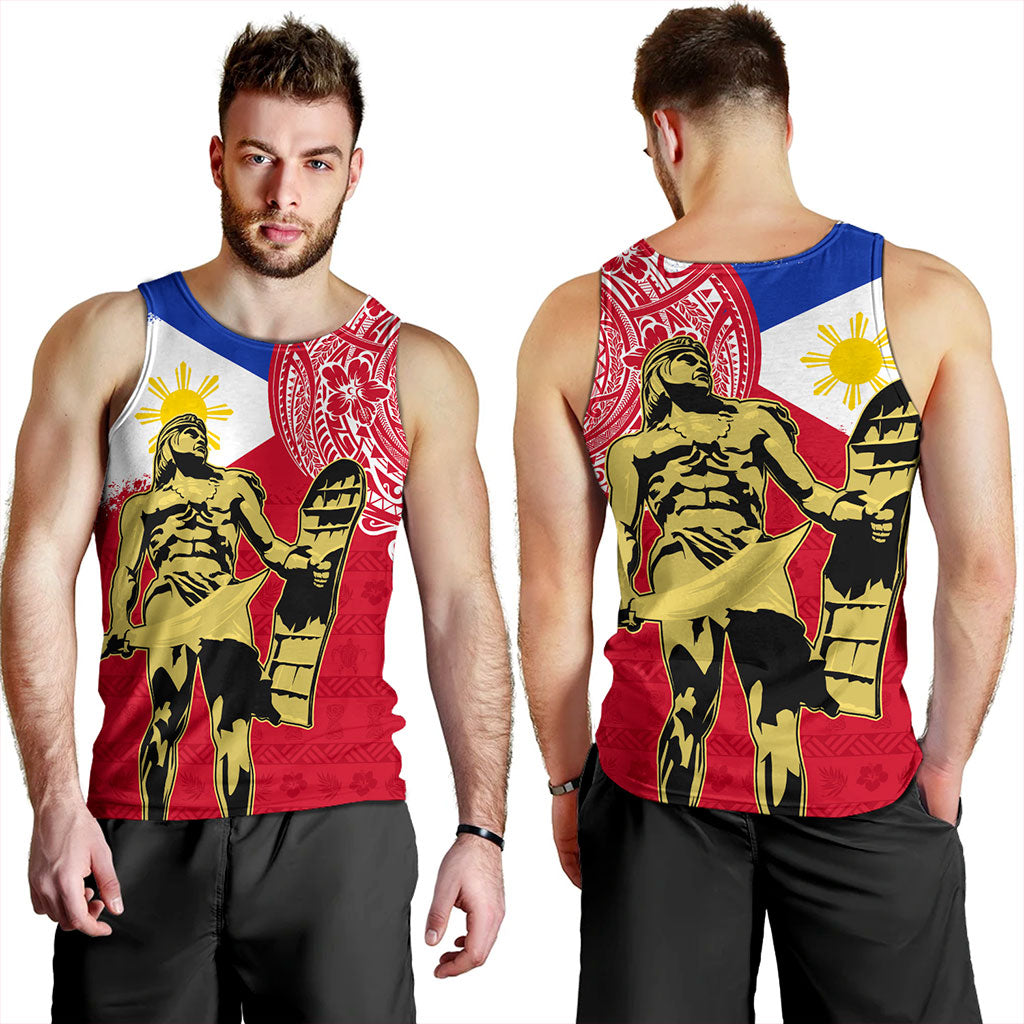 Philippines Filipinos Tank Top Tribal Polynesia Flaag With Lapu Lapu