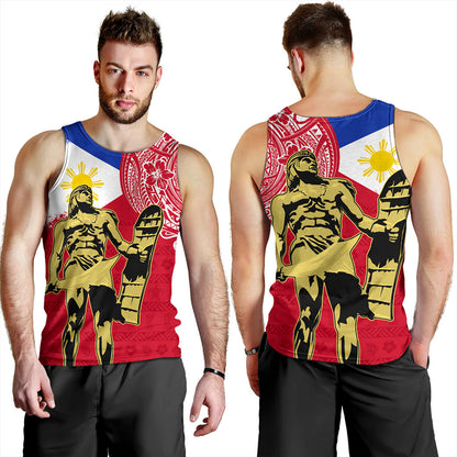 Philippines Filipinos Tank Top Tribal Polynesia Flaag With Lapu Lapu