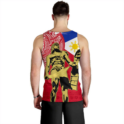 Philippines Filipinos Tank Top Tribal Polynesia Flaag With Lapu Lapu