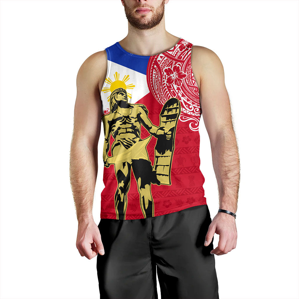 Philippines Filipinos Tank Top Tribal Polynesia Flaag With Lapu Lapu