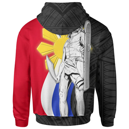 Philippines Hoodie - King Lapu-Lapu Polynesian Pattern